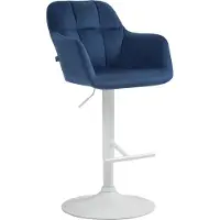 BellaFurn Barhocker Samt - Gepolsterter Stuhl - Höhe - für mehr Komfort, 360° drehbar