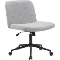 BellaFurn Bürostuhl – Ergonomischer Drehstuhl – Höhenverstellbar & 360 Grad drehbar | Farbe: hellgrau, Material: Staub