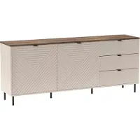 Kondela Zweitürige Kommode mit Schubladen Eyco 2D3S - Kaschmir / Eiche Castello