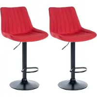 BellaFurn 2-teiliges Set moderner Barhocker – Küchenhocker – r Komfort und höhenverstellbar
