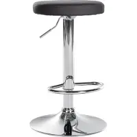 BellaFurn Barhocker mit Kunstleder – Stylischer Barsitz – Höhenverstellbar & 360° Drehfunktion | Farbe: Schwarz | Grundfarbe: Chrom