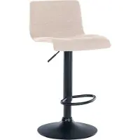 BellaFurn Moderner Barhocker – Trendige Sitzhöhe – 360° drehbar und verstellbar | Farbe: Creme | Material: Staub