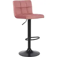 BellaFurn Moderner Barhocker - Barhocker - Ergonomisches Design, Samtpolsterung | Farbe: Rosa