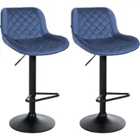 BellaFurn 2-teiliges Set moderner Barhocker - Box - Höhenverstellbar 57-79 cm