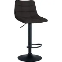 BellaFurn Verstellbarer Barhocker – Hocker – 360 ° drehbar und bequem, elegante klassische Polsterung | Farbe: Schwarz | Grundfarbe: Schwarz