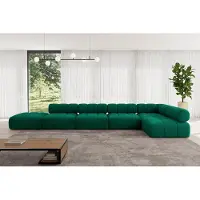 ALTDECOR Modulares Sofa Ecksofa in L-Form - Favio-L3 - 475x190x70 cm Dunkelgrün universal, links/rechts Corner modular Sofa Eckcouch Couch Wohnlandschaft Cauchsofa Polstersofa