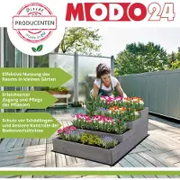 MODO24 Hochbeet Holz, Pflanzkasten, Massivholz, Kiefer, Kräuterbeet, Blumenkasten, Garten, Terrasse, 27x117x63 cm, Natur, ZP07