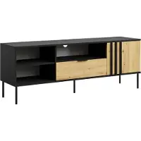 Kondela TV-Tisch Rimina - Schwarz Onyx / Eiche Artisan