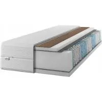 IZER Matratze 70x190|24 cm|DIAMANT PLUS |Zweiseitig H3 und H4 | KOKOS | 7 Zonen | Taschenfederkern | Versteppter Bezug | Federkernmatratze