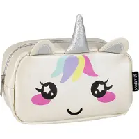 Sarcia.eu Silbernes Einhorn-Federmäppchen ohne Zubehör, großes Federmäppchen