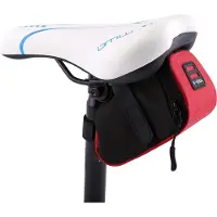 Gistuch B-SOUL Fahrrad-Satteltasche , Polyester & leicht, 15x7x7cm, Klettverschluss, für MTB & Rennrad – praktisches Unterflur-Zubehör，rot