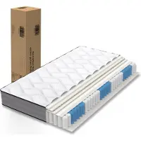 Great han Taschenfederkern Matratze 140x200cm, H3, 7 Zonen, Lyocell Bezug, Boxspring Gefühl