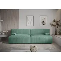 Roe furniture Schlafsofa Mira X2, Türkis, 262 cm, mit Bettkasten