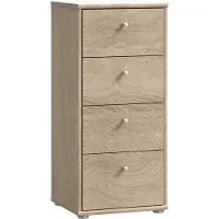 Forte Kommode "Tempra, Kommode, 4 Schubkästen, Höhe 85,5 cm", braun (sonoma eiche), B:38,6cm H:85,5cm T:34,8cm, Sideboards, Kommode, Breite 38,6 cm