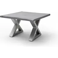 Freiraum Couchtisch >CARTAGENA< in Akazie grau, massiv lackiert - 75x45x75cm (BxHxT)