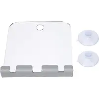 Gistuch Beschlagfreier Badezimmer-Rasierspiegel, quadratischer Duschspiegel, bruchsicherer Spiegel mit Rasierhaken