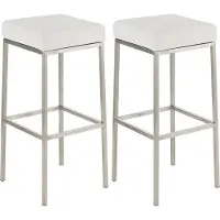 BellaFurn 2-teiliges Barhocker-Set – Kunstlederhocker – Komfort und Stabilität