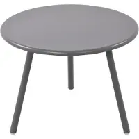BellaFurn Wetterbeständiger Loungetisch – Beistelltisch – Edelstahl-Design, für den Innen- und Außenbereich | Farbe: dunkelgrau