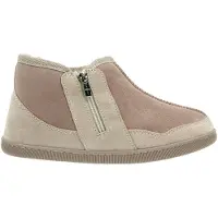 Vanuba - Damen Hausschuhe Idaho mit Reißverschluss Lammfell mit Wolle D024 Beige, Größe 38 EU