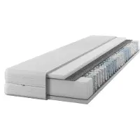 IZER Matratze 135x190 |24 cm hoch|Zweiseitig H3| 7 Zonen | Taschenfederkern | Versteppter Bezug | Federkernmatratze
