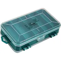 Gistuch Hardware-Organizer-Box, doppelseitiger transparenter Kunststoff-Kleinteile-Aufbewahrungskoffer für elektronische Komponenten, grün