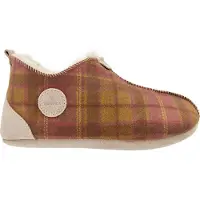 Vanuba - Damen Hausschuhe Oxford Tartan Lammfell Leder Wolle Pantoffeln D022 Rot, Größe 39 EU