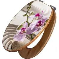 Banjado Design WC Sitz Bambus Absenkautomatik -Zen Relax - Toilettendeckel mit Absenkautomatik Holz/hochwertiger Bambus Klodeckel/WC-Sitz für alle gängigen Toiletten [TDB2 12120]