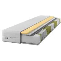 IZER Matratze Visco doppelseitig H3 H2 7 Zonen Taschenfederkern Steppbezug Matratze 90x200 22cm | Visco Memory | Zweiseitig H3 | 7 Zonen | Taschenfederkern | Versteppter Bezug | Federkernmatratze