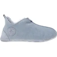 Vanuba - Damen Hausschuhe Oxford Lammfell Leder Wolle Pantoffeln D019 Grau, Größe 41 EU