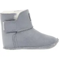 Vanuba - Kinder Hausschuhe Kiko Moderne Pantoffeln Natur Wolle K001 Grau-Weiß, Größe 18 EU