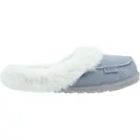 Vanuba Najdi II Lammfell Pantoletten Damen Schuhe - Badelatschen Damen Hausschuhe - Leder Wolle Pantoffeln Damen - Bequeme Schuhe Damen Lammfell-Hausschuhe - 41 EU Leder Grau Weiß
