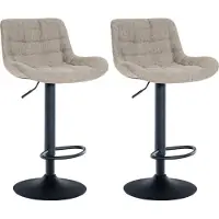 BellaFurn 2-teiliges Set eleganter Barhocker – Stilvolles Design – 360° drehbares Modell