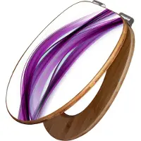 Banjado Design WC Sitz Bambus Absenkautomatik -Violet Element - Toilettendeckel mit Absenkautomatik Holz/hochwertiger Bambus Klodeckel/WC-Sitz für alle gängigen Toiletten [TDB2 10146]