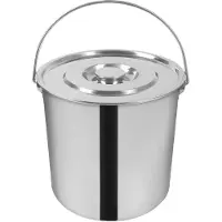OEM Milchaufschäumer Eimer, Edelstahl, große Kapazität, Silber, 18L
