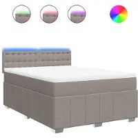Syfax Boxspringbett mit Matratze Taupe 160x200 cm Stoff