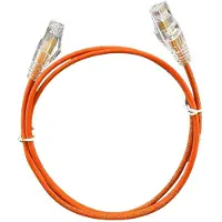 Elfcam - Set mit 20 ultradünnen Cat6A Ethernet Patchkabeln Orange, 10 Gbit/s, 28 AWG, UTP, Ø3,6 mm, 500 MHz, reines Kupfer, für Rechenzentren, 15 m