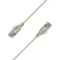 Elfcam - 5m Ethernet Kabel Cat 6A Ultra Slim 10Gbps 32AWG UTP OD2,8mm 500MHz, 10Gb Thin RJ45 Cat 6A Patch Cord für LAN, Router, Modem, Xb Laptop und Servers, Weiß