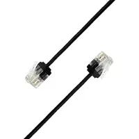 Elfcam - 25m Ethernet Kabel Cat 6A Ultra Slim 10Gbps 32AWG UTP OD2,8mm 500MHz, 10Gb Thin RJ45 Cat 6A Patch Cord für LAN, Router, Modem, Xb Laptop und Servers, Schwarz
