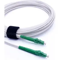 Elfcam - LWL-Kabel LC/APC zu LC/APC - 5m (Weiß), Simplex Singlemode 9/125µm LSZH Patchkabel