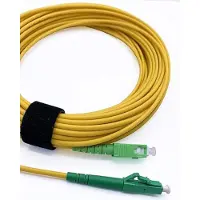 Elfcam - 50 m Glasfaserkabel SC/APC auf LC/APC Monomode Simplex 9/125 µm OS2 Patchkabel LSZH Gelb