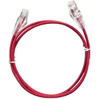 Elfcam - Set mit 20 ultradünnen Cat6A Ethernet Patchkabeln Rot, 10 Gbit/s, 28 AWG, UTP, Ø3,6 mm, 500 MHz, reines Kupfer, für Rechenzentren, 10 m