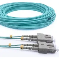 Elfcam - 5 m Glasfaserkabel OM3 SC/UPC auf SC/UPC Multimode Duplex 50/125 µm LSZH