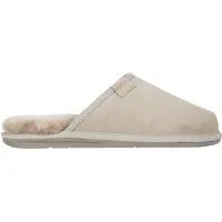 Vanuba - Herren Hausschuhe Soay Moderne Pantoffeln Echtleder Lammfell Natur Wolle M008 Beige, Größe 41 EU