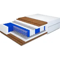 MRGROUP MR GROUP Matratze FOUR COCO für Bett 90x200cm Taschenfederkern Filz, Kokos, Höhe 21 cm mit Komfortschaum Härtegrad H5 mit waschbarem Bezug Lyocell