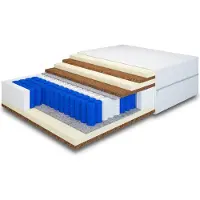 MRGROUP MR GROUP Matratze COCO HARD für Bett 200x200cm Taschenfederkern Filz, Kokos, Höhe 22 cm Komfortschaum Härtegrad H4/H5 mit waschbarem Bezug Mikrofaser