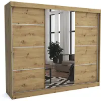 EURO-MEBLE Moderner Kleiderschrank mit Schiebetüren BRENDI 250 cm (ARISTAN)
