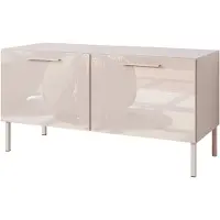 Lookway TV-Schrank AURA 100 KASCHMIR Hochglanz auf geraden Kaschmirfüßen mit LED-Beleuchtung