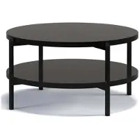 EURO-MEBLE Couchtisch SIGMA B, Kaffeetisch, Beistelltisch, Tisch [Schwarz, Glanz]