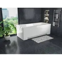 Roe furniture Badewanne Rechteck Wanne Acrylwanne 140x70 Optima ohne Gehäuse