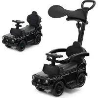 Coast Mercedes Benz Kinderfahrzeug, Fuß-zu-Boden-Spielzeug für 1-3 Jahre alte Kinder Schwarz